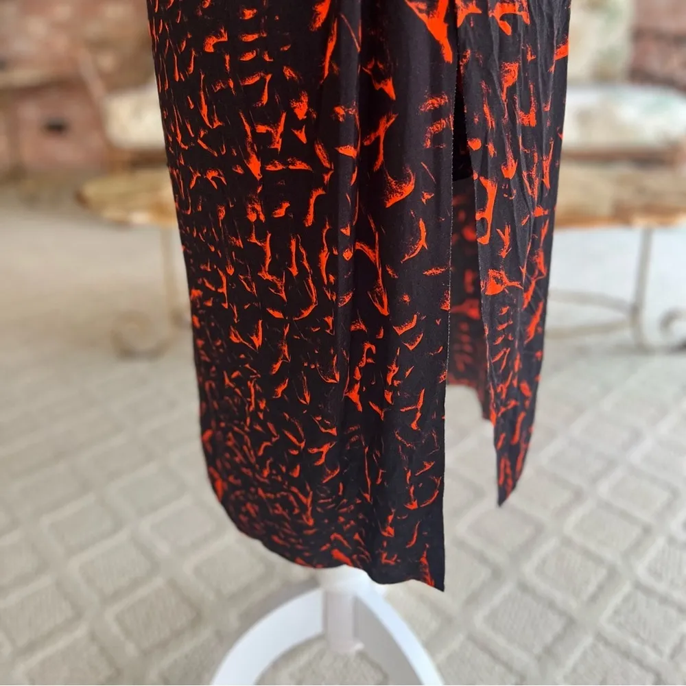 Helmut Lang Strata Skirt Twist Knot Asymmetrical Drape Black Midi M High Waist - Image 7