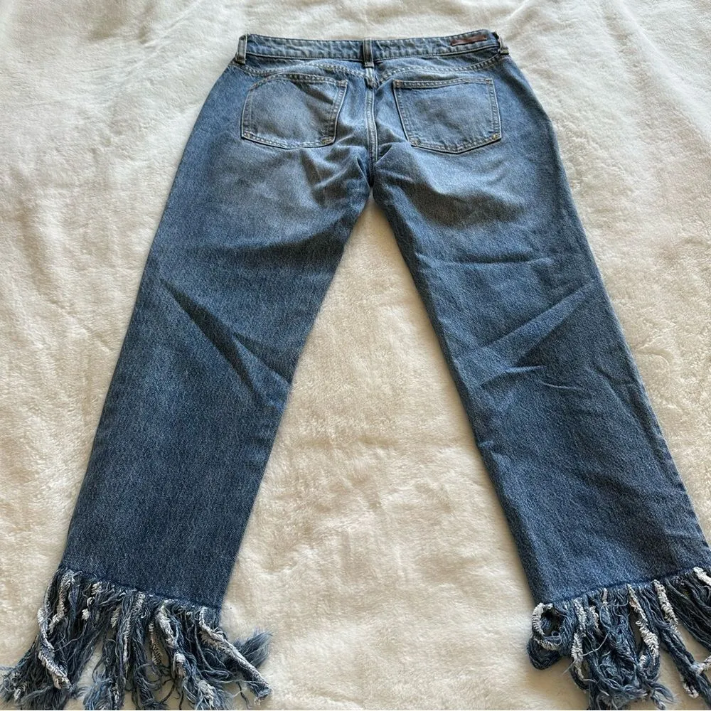 Pilcro and Letterpress Hyphen Fringe Bottom Jeans Women’s Size 26 - Image 10