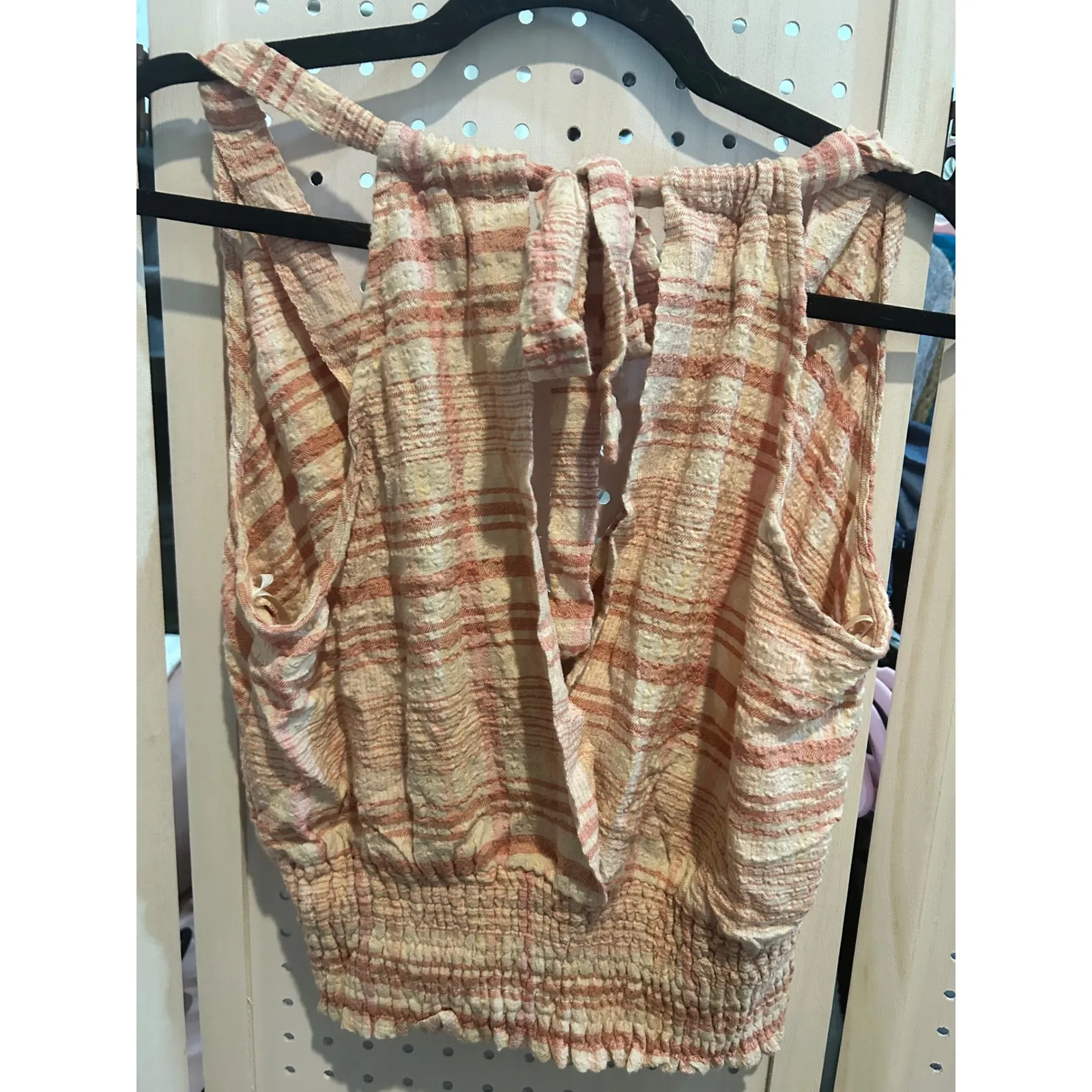 Mateau Los Angeles Pink Striped Sleeveless Tie Back V - Image 5