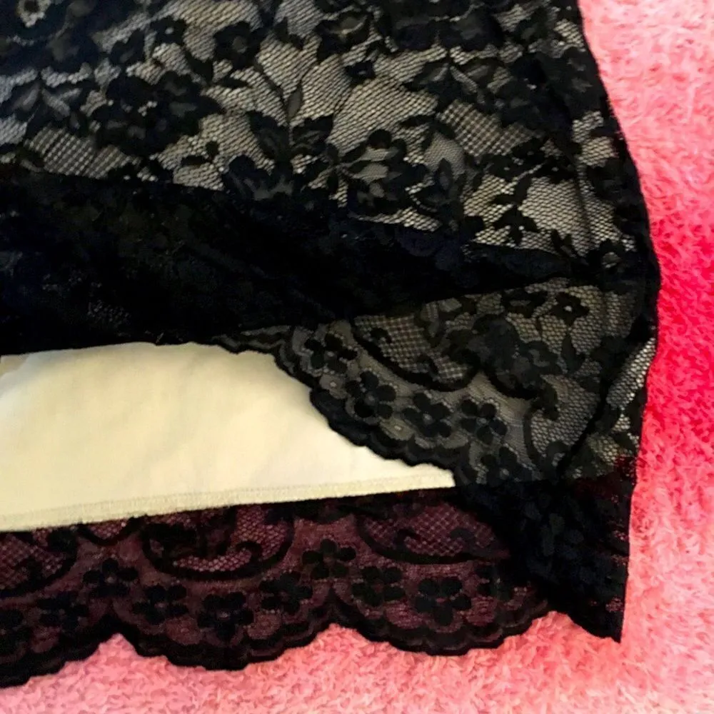 NUDE UNDER BLACK SOFT LACE TANK Black - Image 3