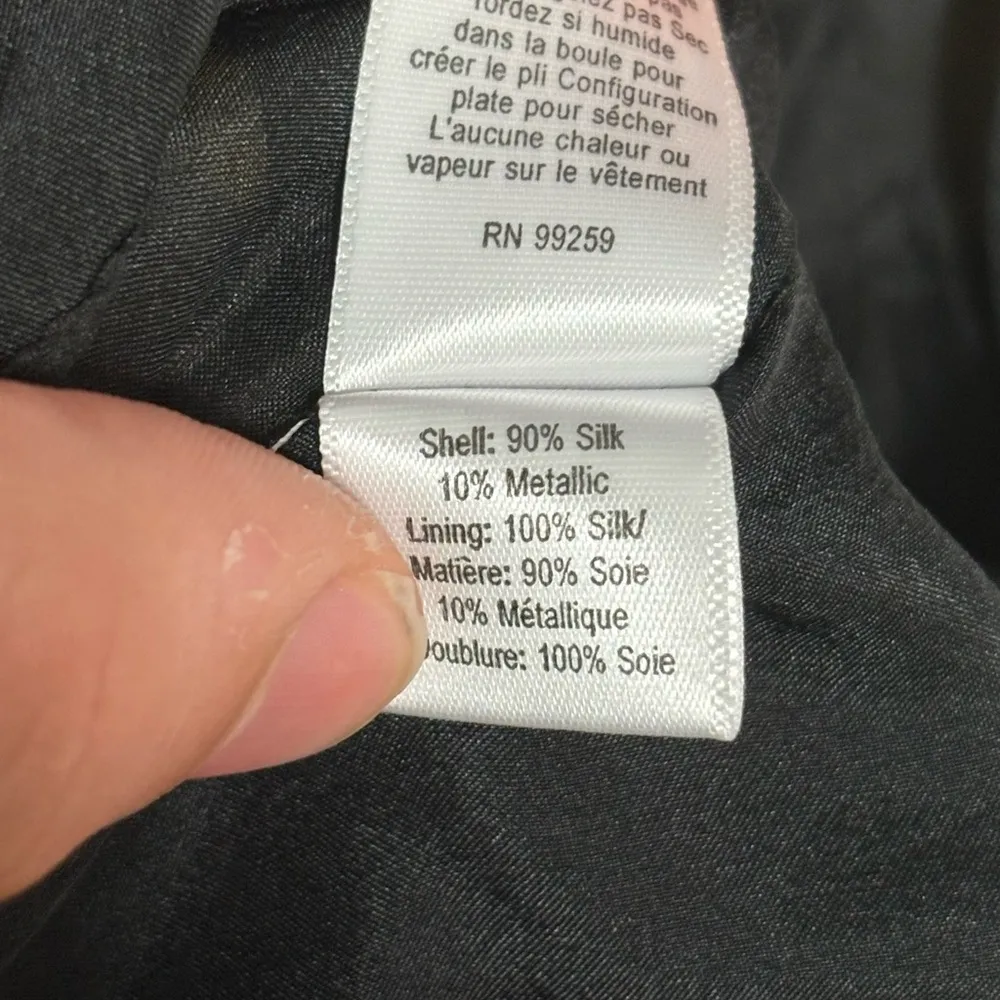 Vera wang lavender label silk boho coquette metallic floral evening dress xs 0 - Image 13