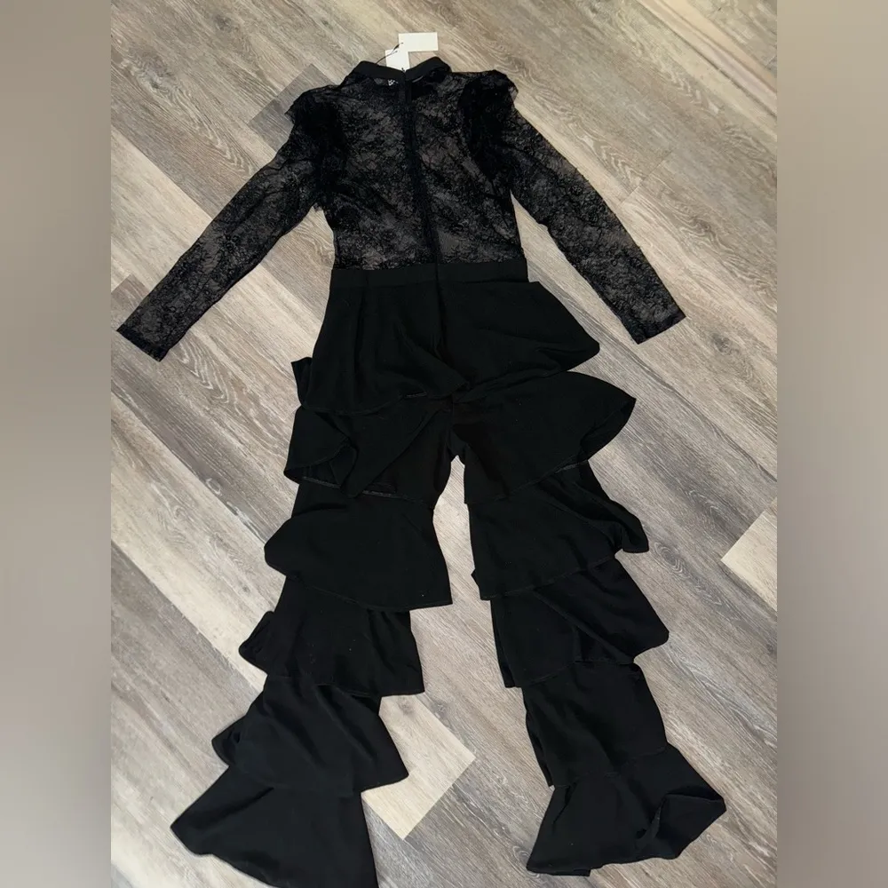 Alpha & Omega Black Mesh Jumpsuit Size Large - Image 7