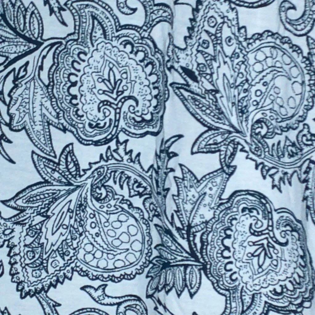 Loft Navy Paisley on Cream Sleeveless Blouse - Image 4