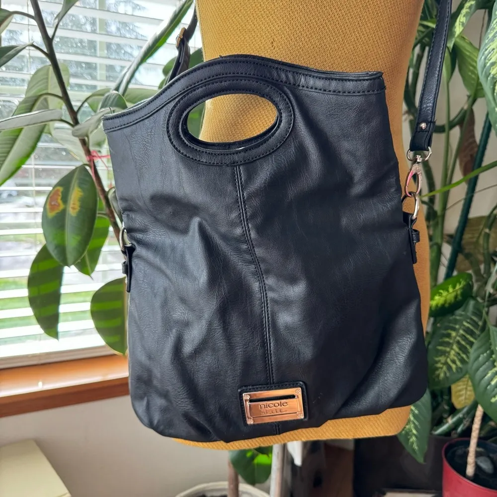 Nicole by Nicole Miller women’s black leather Bag - Image 2