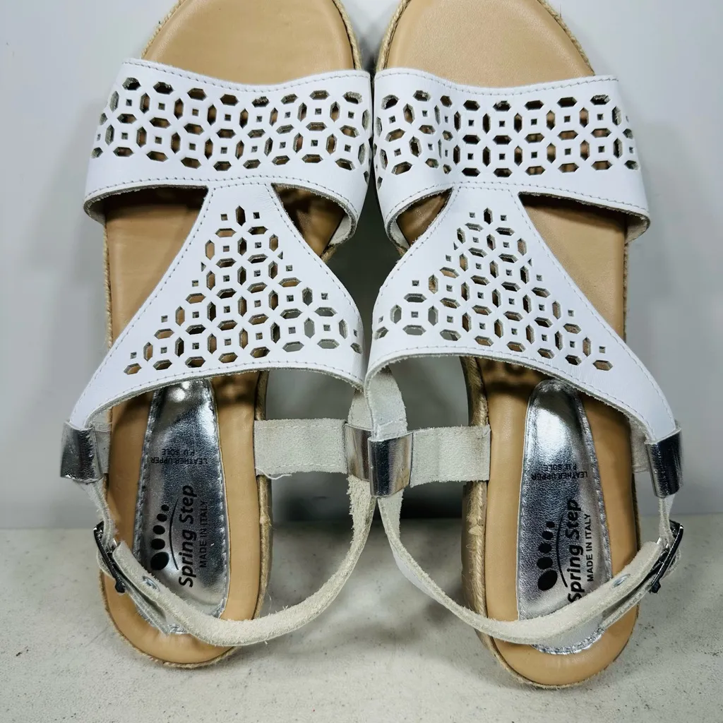 Spring Step women's white leather sandals 39 - Image 6