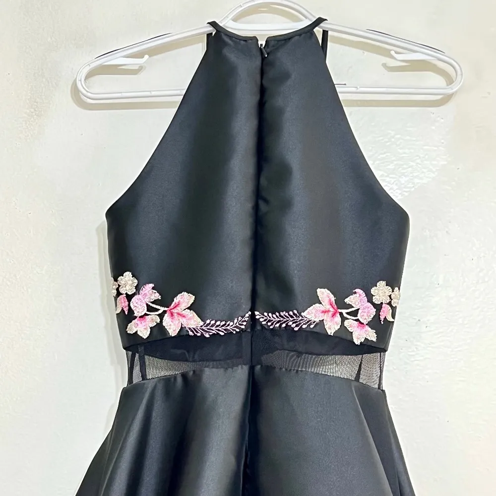 Xscape Floral Embroidered Illusion Fit&Flare Dress - Image 6