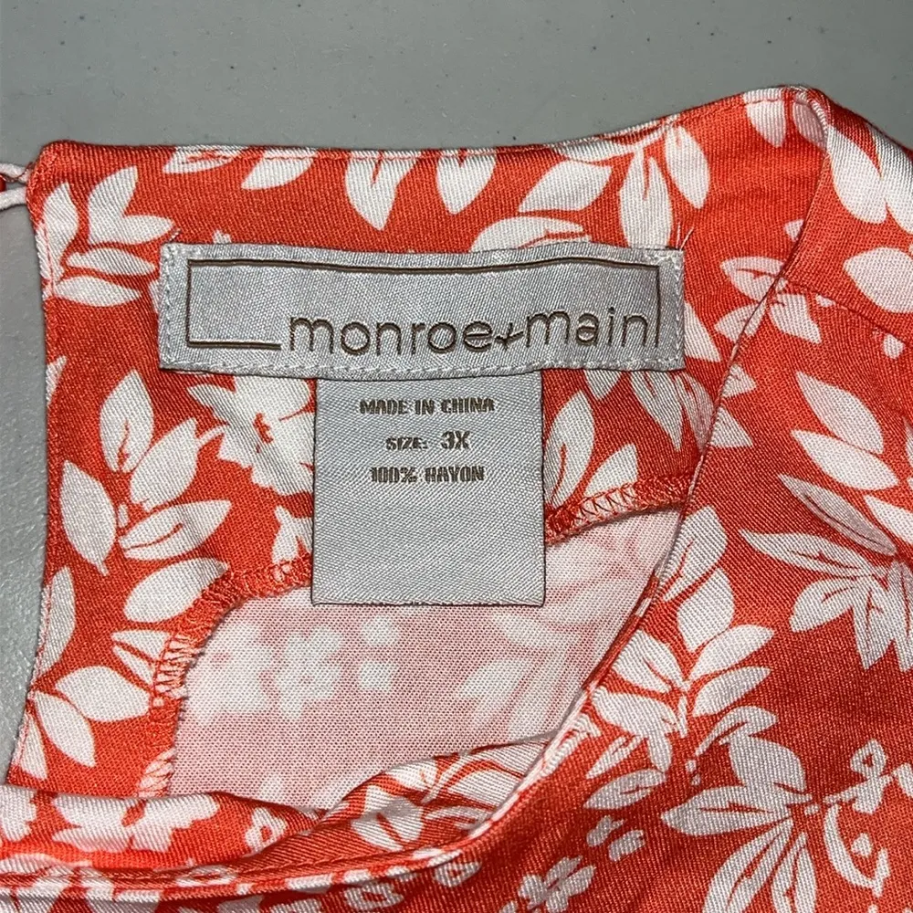 Monroe & Main Size 3X Pink & White Floral Print High - Image 5