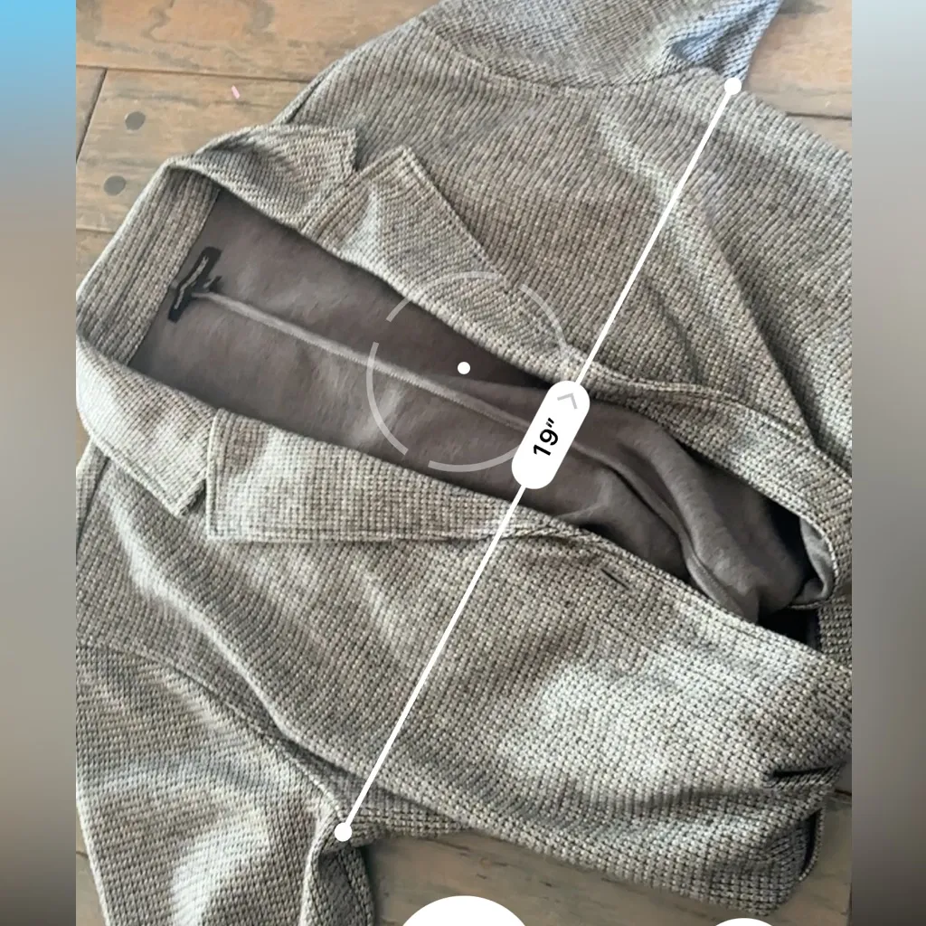 Banana Republic Oversized Blazer Sweater Gray Size Medium Workwear Minimalist - Image 5