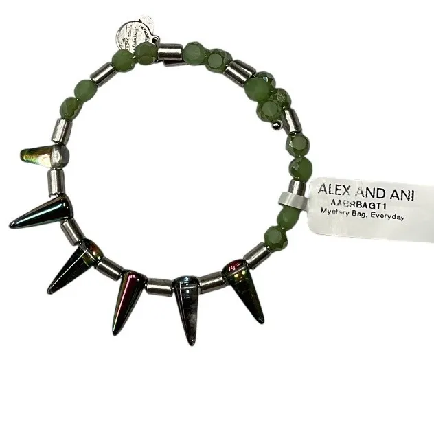 Alex & Ani Verdant Aura Depths of the Wild Rafaelian Silver Finish Wrap Bracelet - Image 3