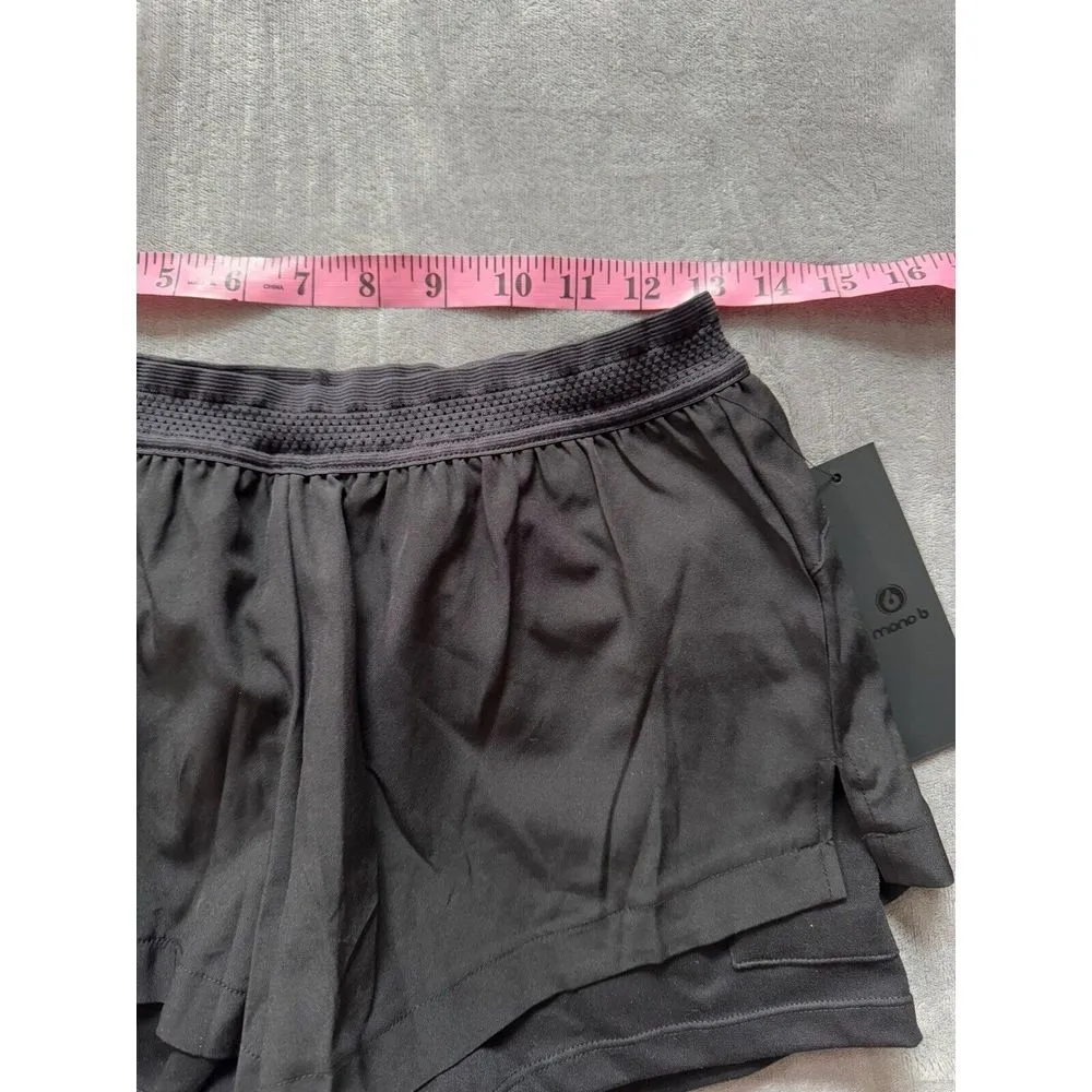 Mono B Tennis Yoga Run Short Golf Lined Medium Performance Fabric Sz Small NWT Black - Image 7