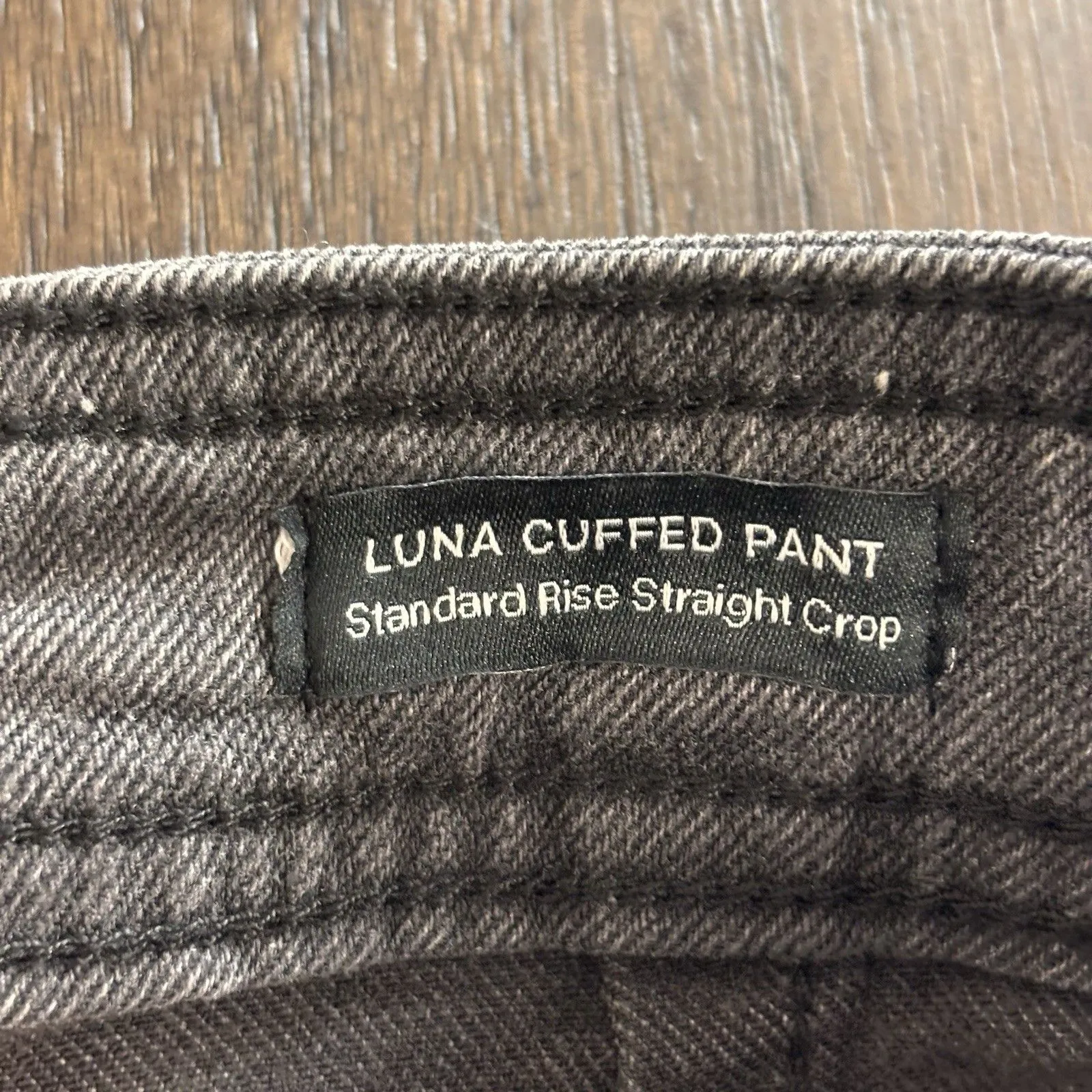 Sanctuary DKSM Luna Cuffed Pants Standard Rise Straight Crop 33 NWT Button Fly - Image 10