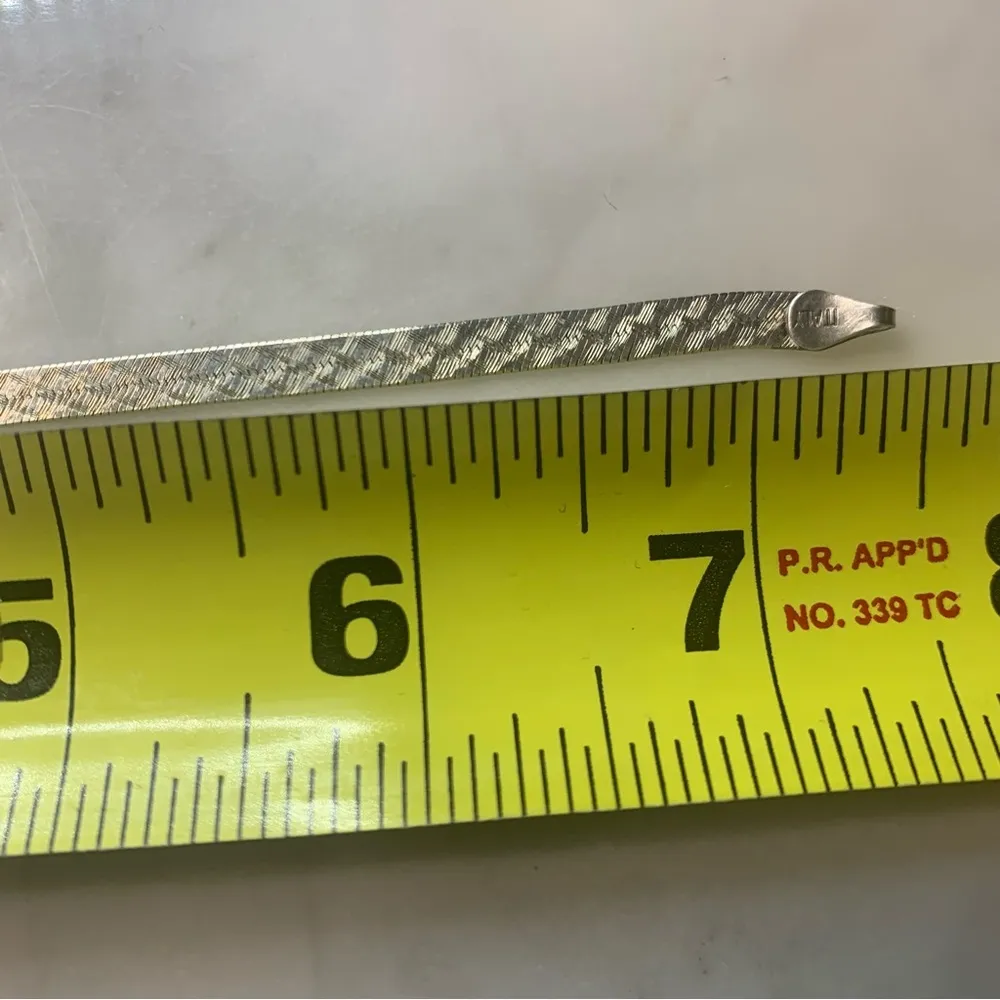 Sterling Silver Diamond Pattern Herringbone Chain Link Bracelet 7.5” - Image 3