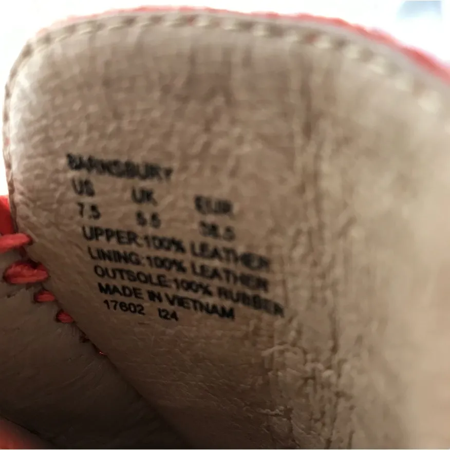 LAUREN RALPH LAUREN Leather Flat Loafer Women 7.5 Red Timeless Classic Work NWOB - Image 10