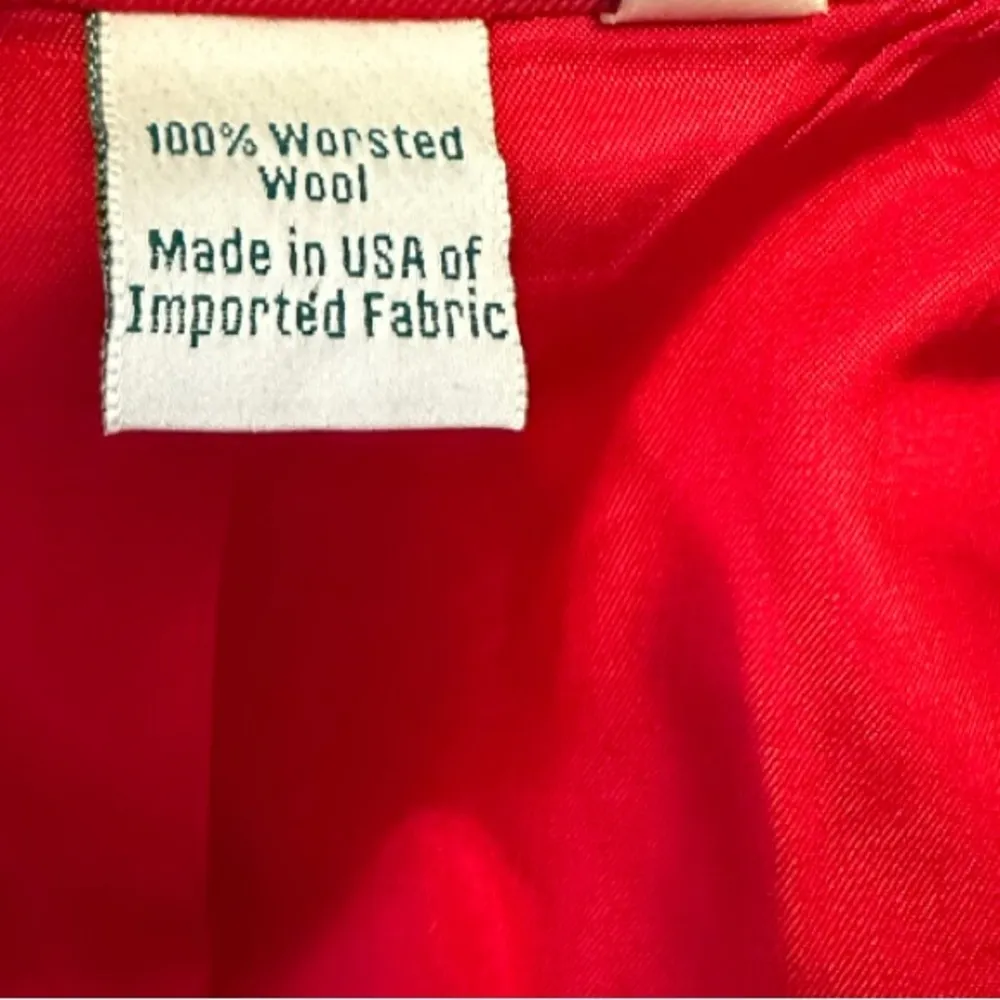 Vintage Austin Reed Wool Red‎ Blazer Red Size 14 - Image 7