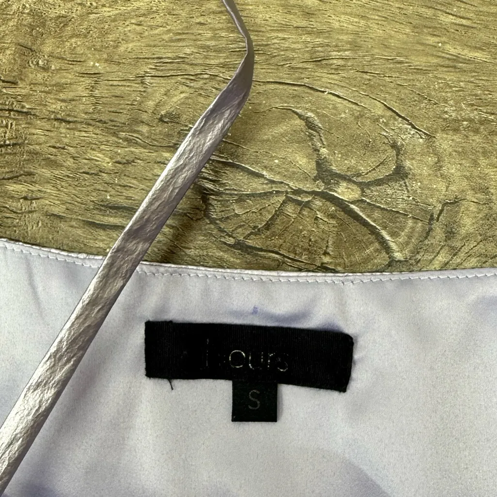 H:OURS revolve‎ light lilac metallic mini dress size small - Image 4