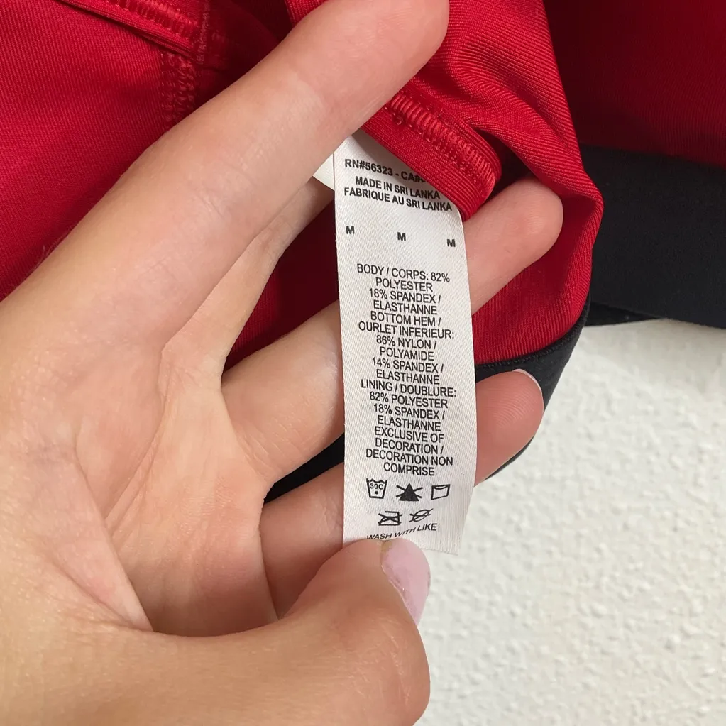 Nike  Dri-Fit Medium Support Red Sports Bra Size Medium - Image 4