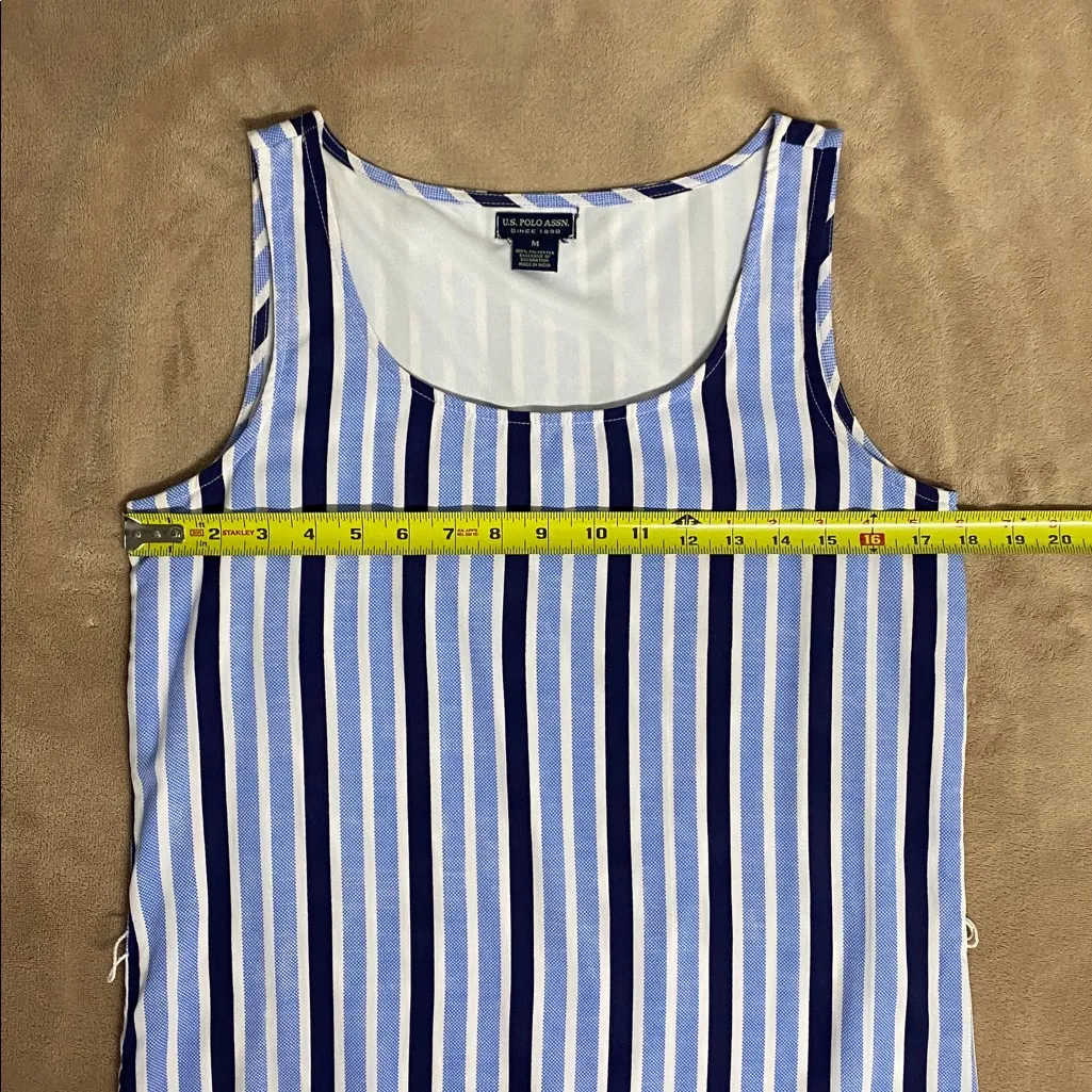 U.S. Polo Assn. Nautical Striped Maxi Dress with a Rope Belt Women’s Medium - Image 13