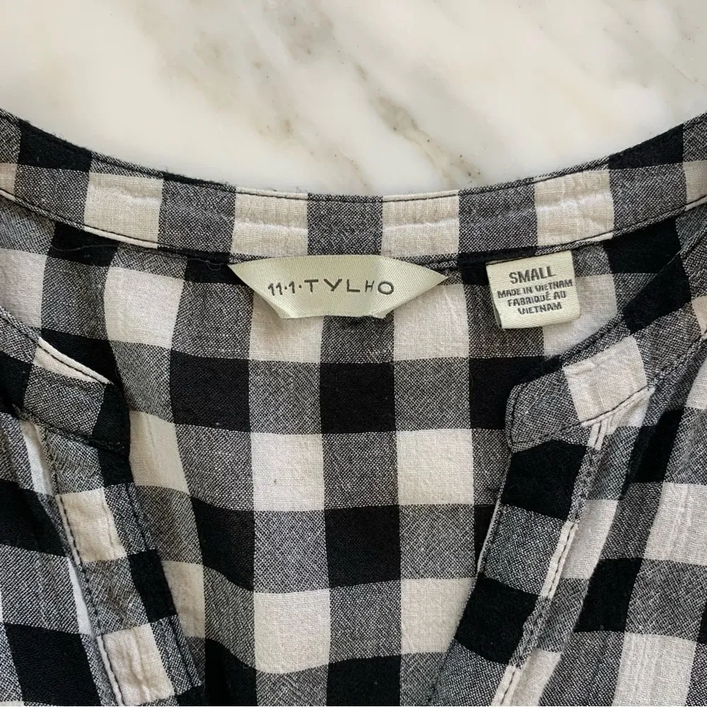 Anthropologie // 11-1 TYLHO 90’s Inspired Button Up Buffalo Check Blouse - Image 8