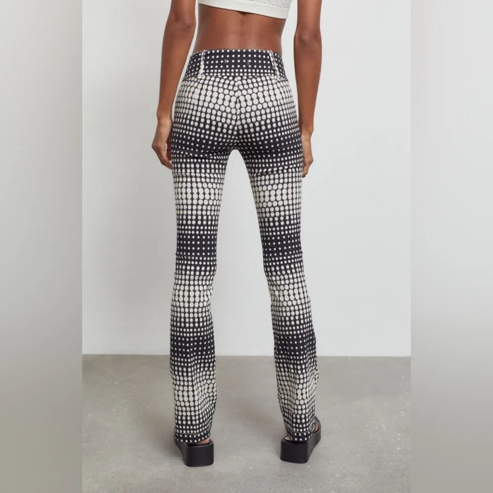 Urban Outfitters Toni Flare Black White Dot High Waist Skinny Pants 10 nwt new - Image 11