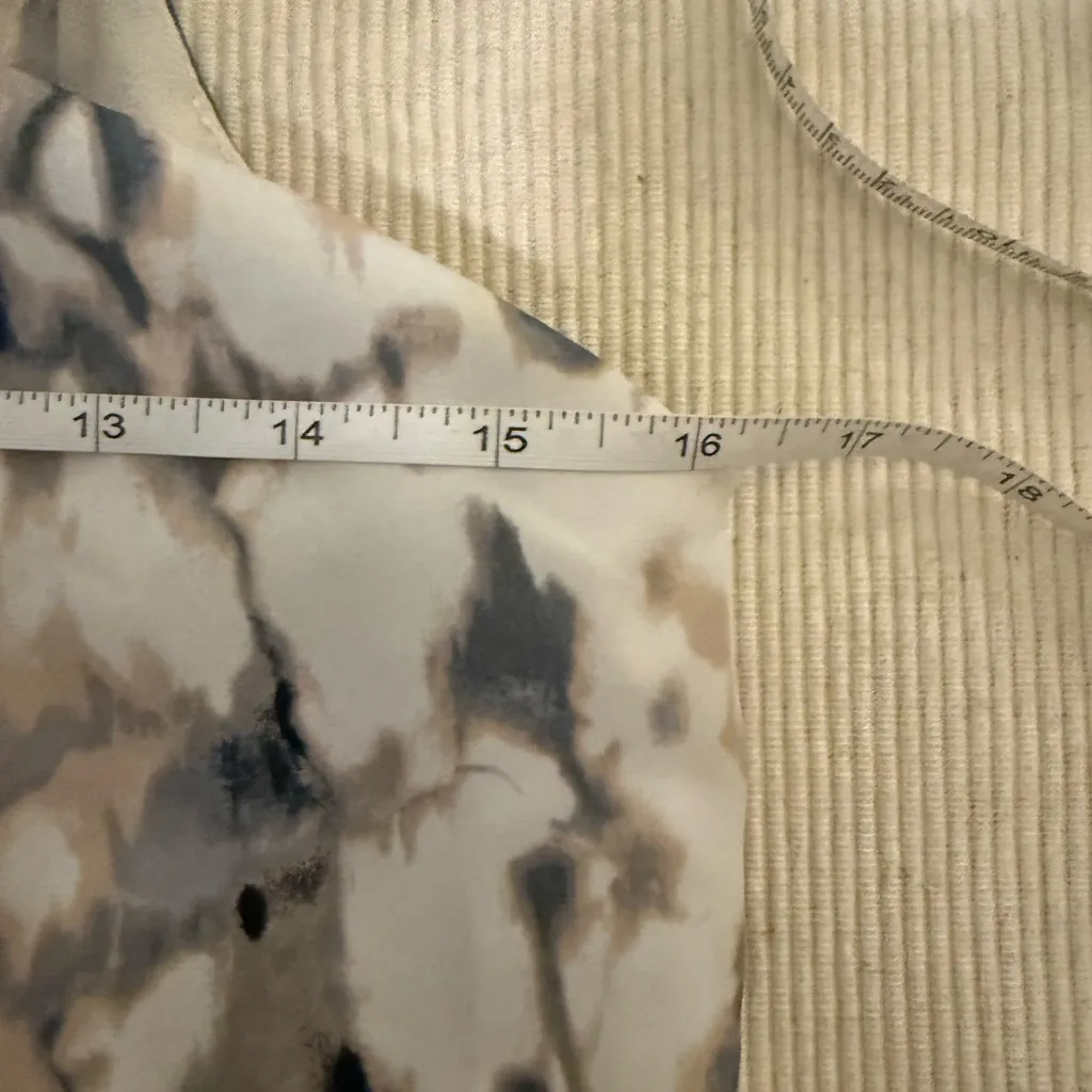 Olive + Oak Abstract Print Slip Dress Small Criss Cross Back - Image 7