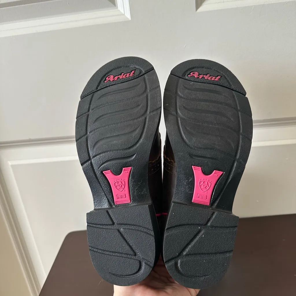 Ariat Fatbaby Womens Cowgirl Western Boots Leather Camo Pink Size 6.5 - Image 4