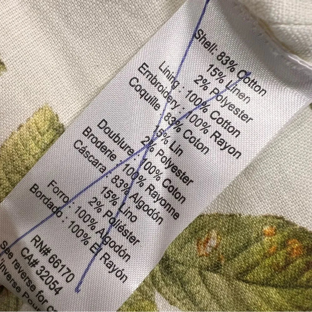 Anthropologie Payal Pratap Floral Longline Linen Blazer Jacket - Image 9