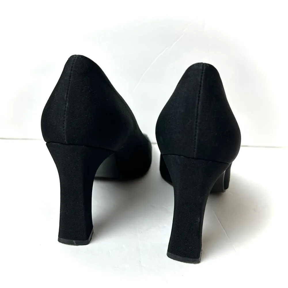 Stuart Weitzman Classic Pump With Crystal Rhinestone Embellishment Black Vintage - Image 3