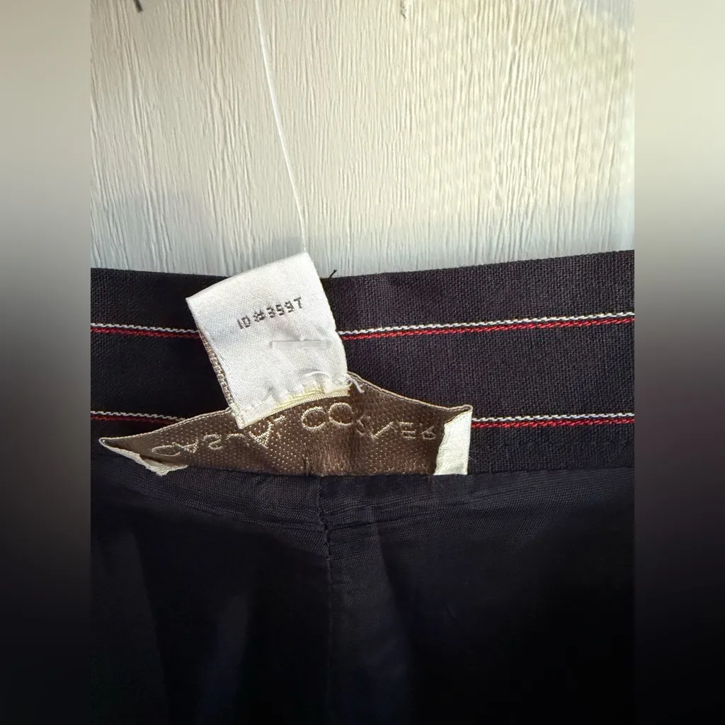 CASUAL CORNER Linen Blend Pinstripe Dress Pants Navy Pink – Size 10 NWT Blue - Image 14