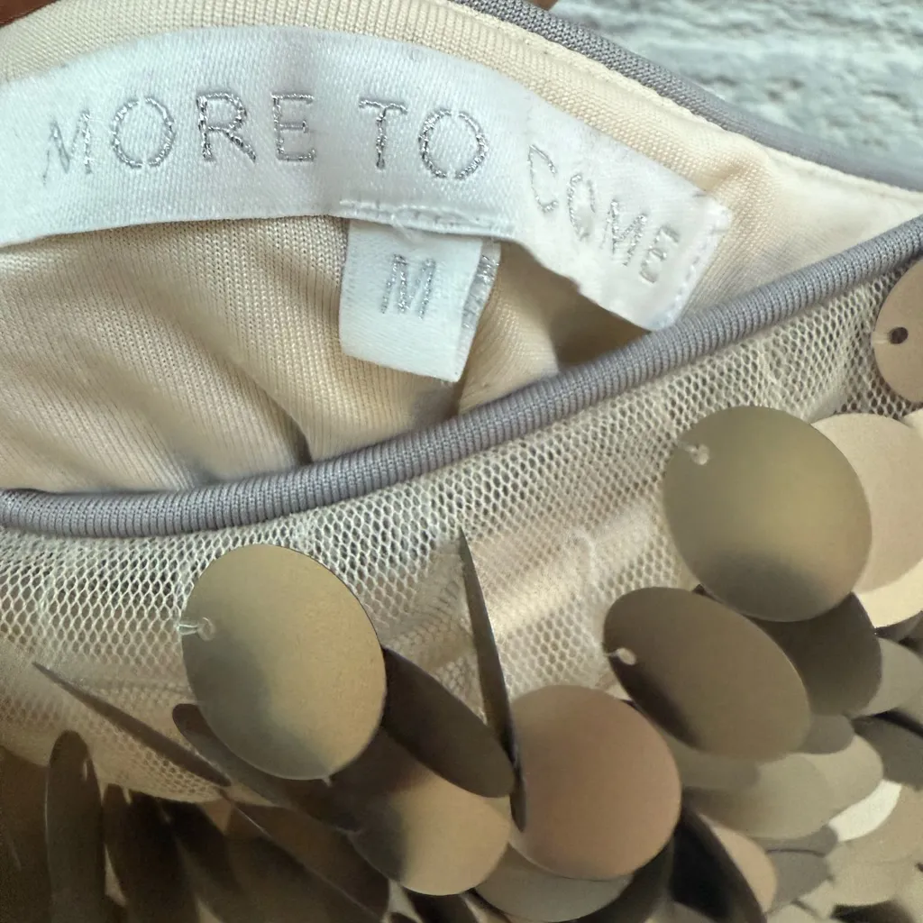 More to come x revolve Yarina Mini Dress in Matte Silver - Image 5