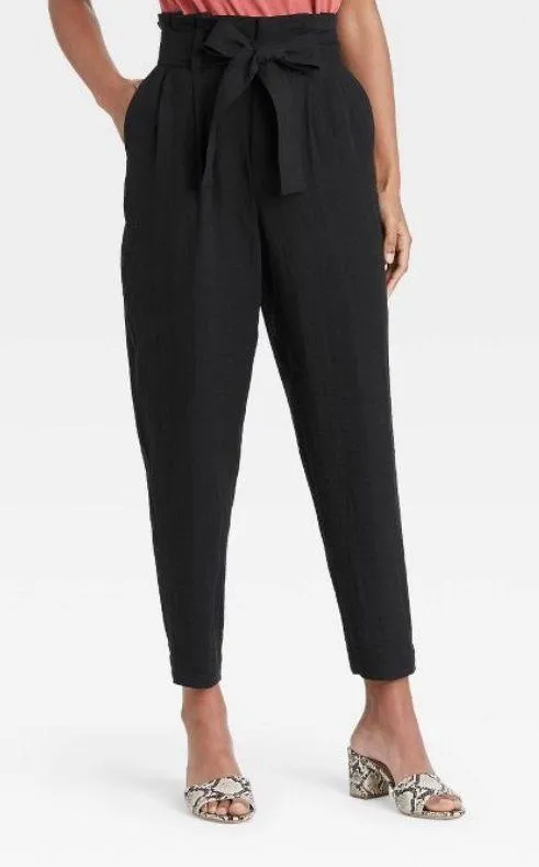 Target Black Paper Bag Pants - Image 3