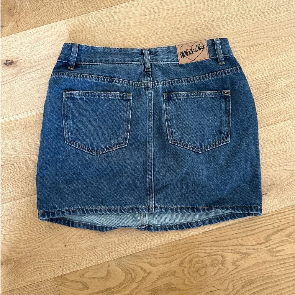 White Fox Boutique - Denim Mini Skirt in Blue - Image 3