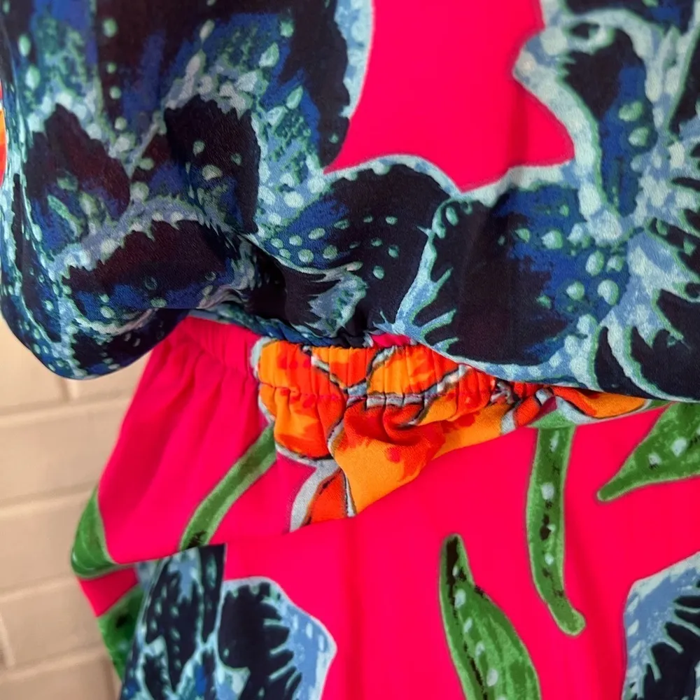 Show me your MuMu Heather floratopia floral halter maxi dress size Large - Image 5