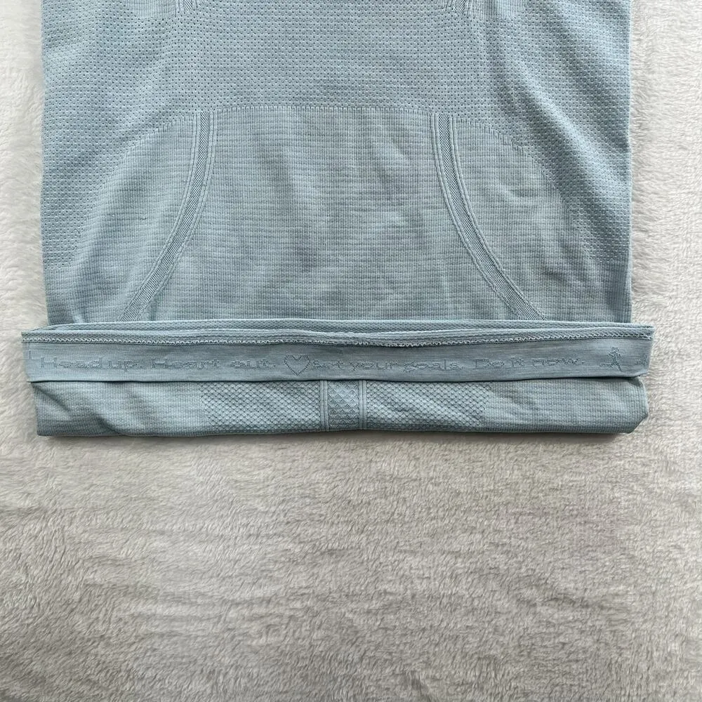 Lululemon 4 Run Swiftly Tech Long Sleeve Aquamarine Seamless Thumbholes Athletic - Image 10