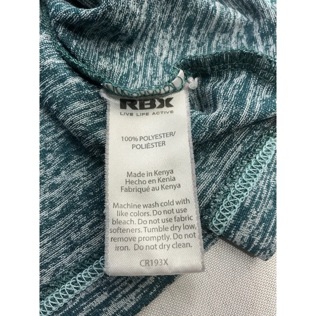 Womans RBX Performance Long Sleeve Pullover Athletic Shirt 1x Green Crew Neck - Image 4