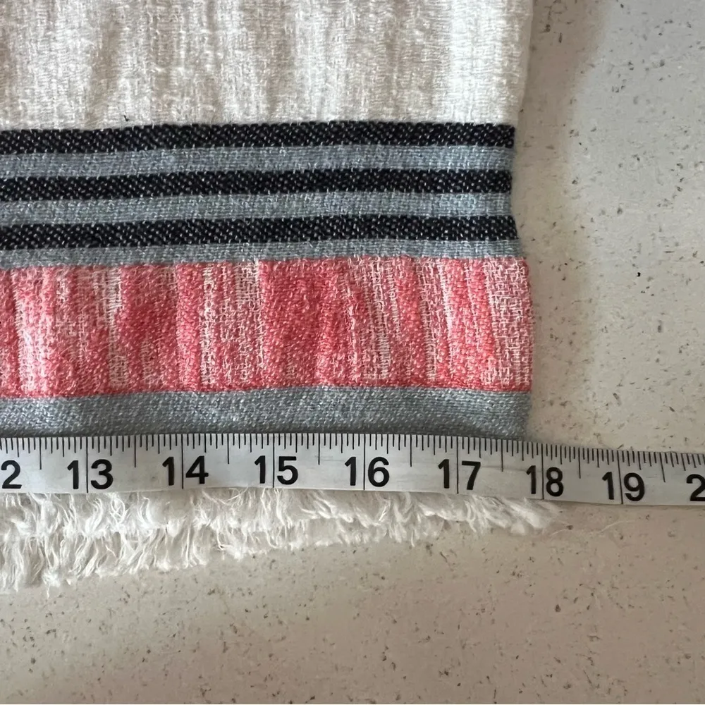 ABBELINE textured canvas striped skirt size small - Image 9