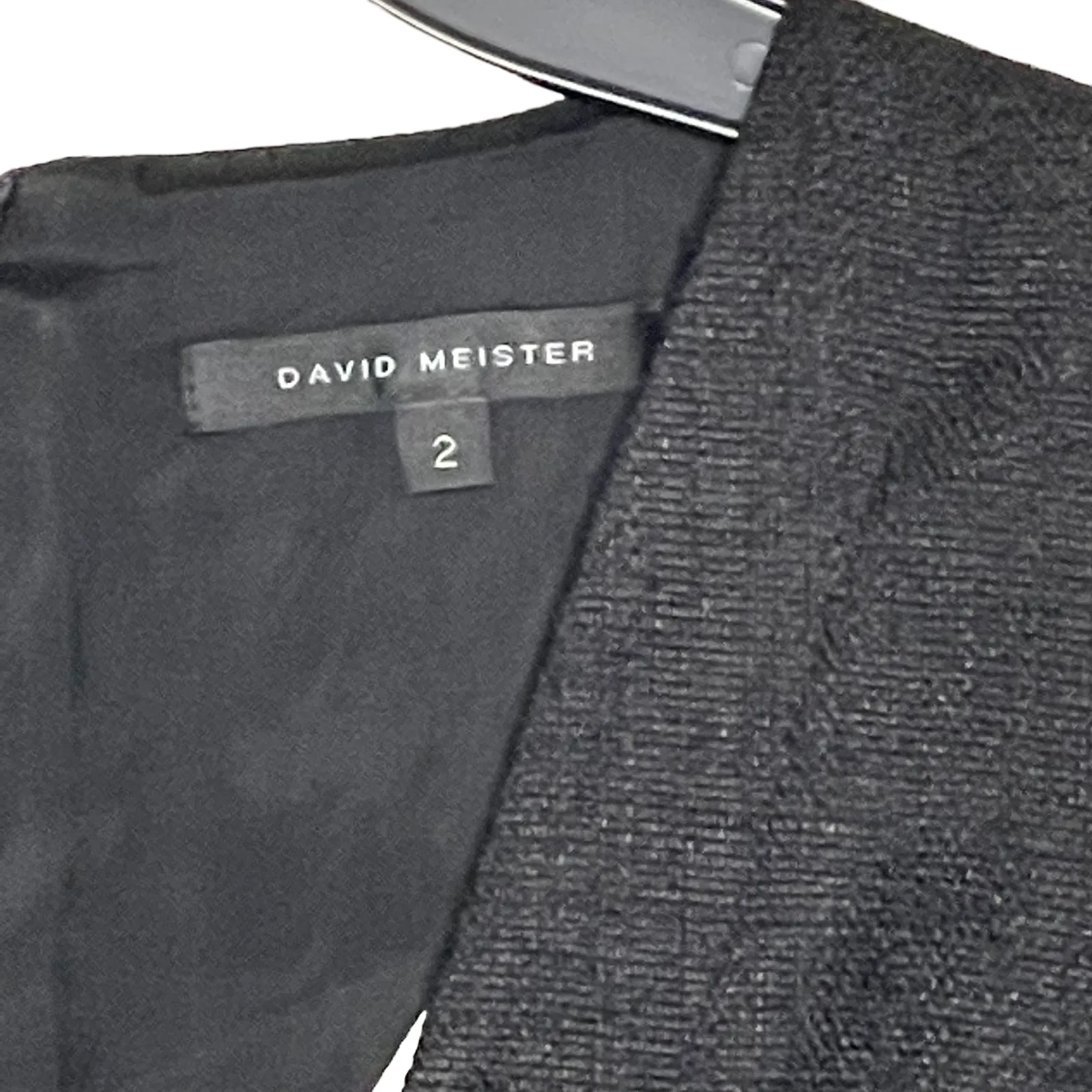 David Meister Womens‎ Sleeveless Dress Size 2 Black Cream Lined USA Made - Image 3