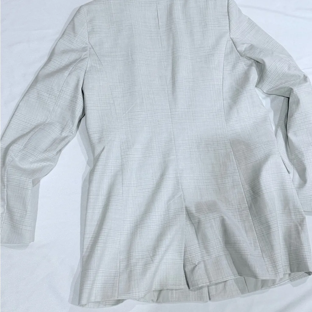 Rachel Zoe Light Gray Plaid Blazer - Image 4