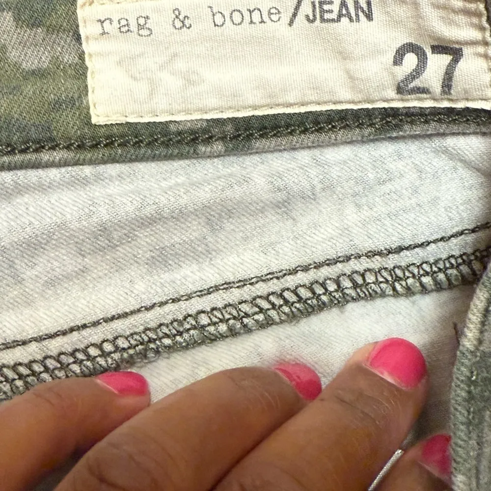 Rag & Bone jean shorts low rise camouflage green size 27 - Image 8