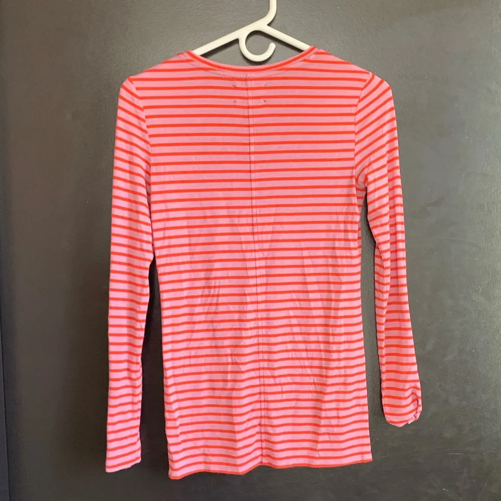 Lou & Grey Long Sleeve Striped Basic Top Shirt Womens XS - Image 3