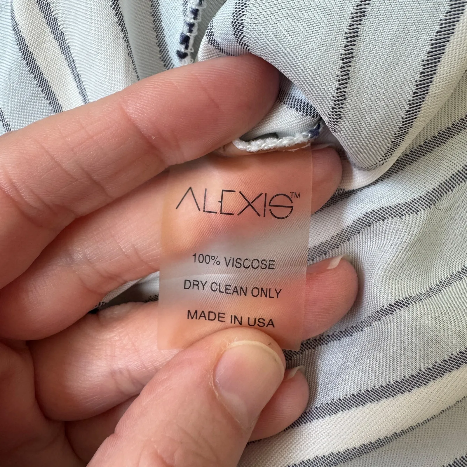 Alexis Blue White Stripe Dress - Image 8