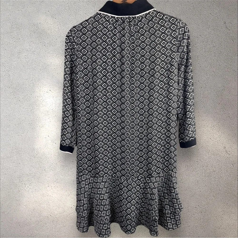 Dianne Von‎ Furstenberg Samuella Silk Shirt Dress Collared Ruffle Hem Size 6 - Image 6