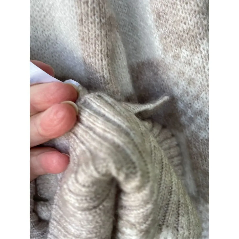 Sincerely Jules size XL cropped cardigan button front checked. Tan - Image 5