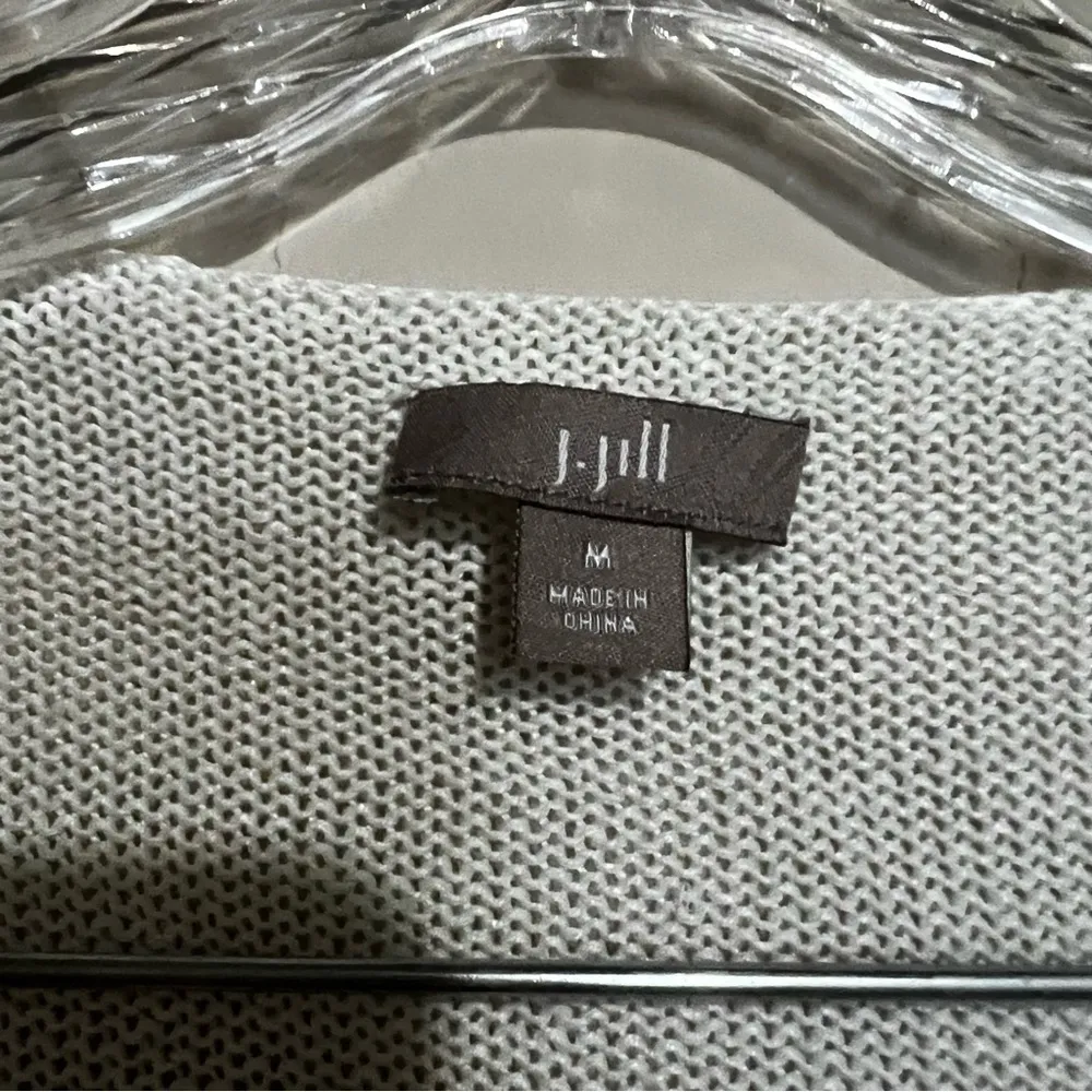 Cream Linen Rayon From Bamboo Knit Drape Open Front Soft Vest - Image 2