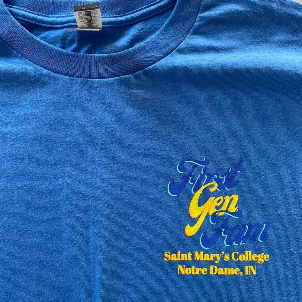 Saint Mary’s College LeMans Hall shirt Blue Size L - Image 2