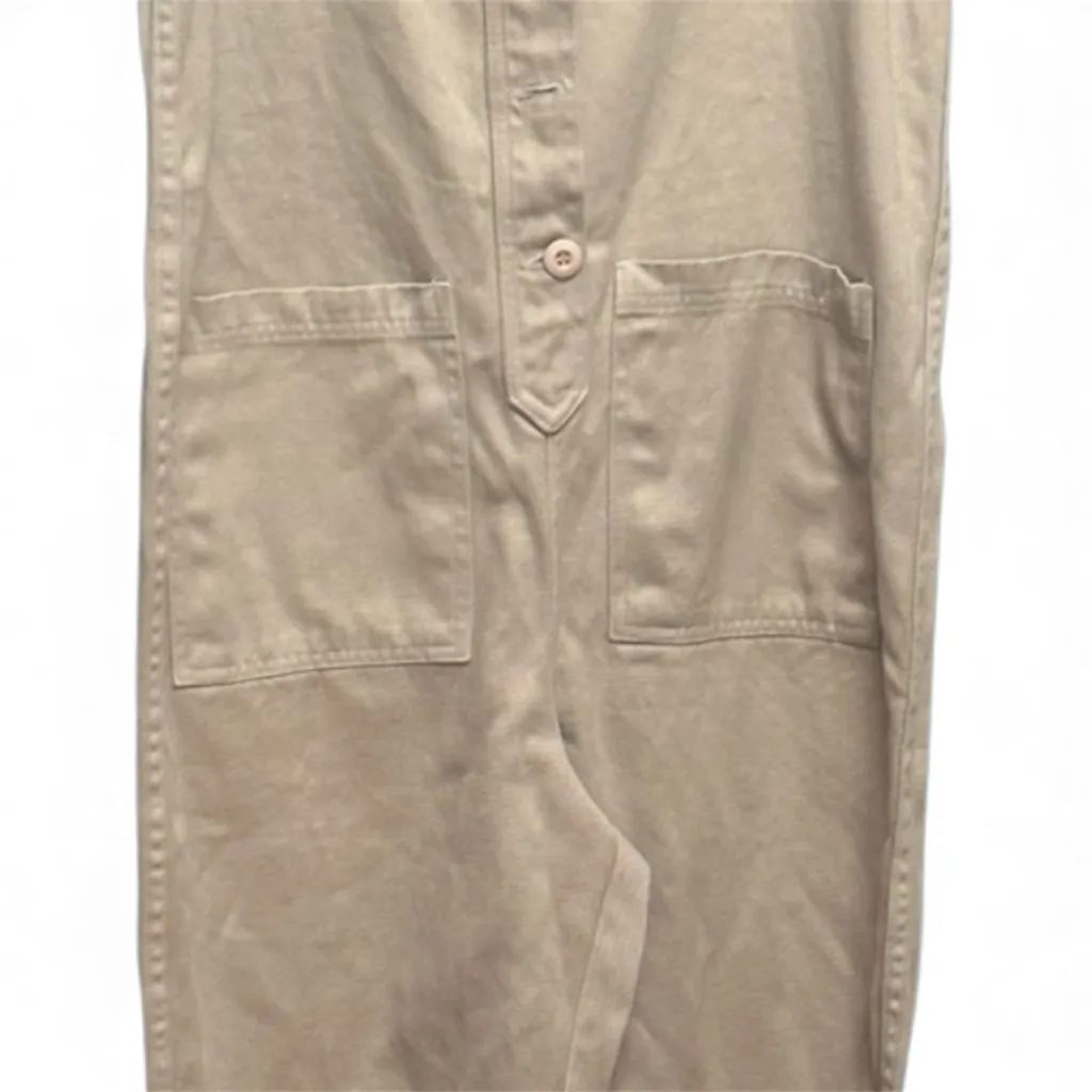 NWT JungMaven hemp canvas Button Front Jumpsuit XS Tan - Image 8
