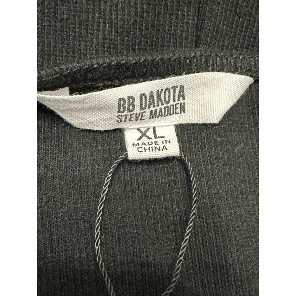 BB Dakota Steve Madden Dress Stretch Knit Fabric Cut-Out Bodycon Black W XL NWOT - Image 7