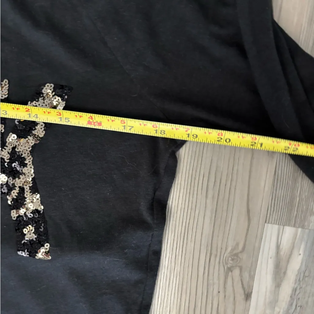 Victoria’s Secret PINK Sequin Logo Black Pullover Sweatshirt Size Small - Image 8