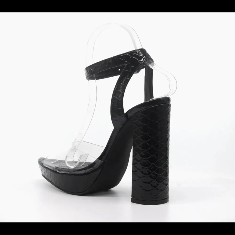 lovely chunky block high heel sandal - Image 3