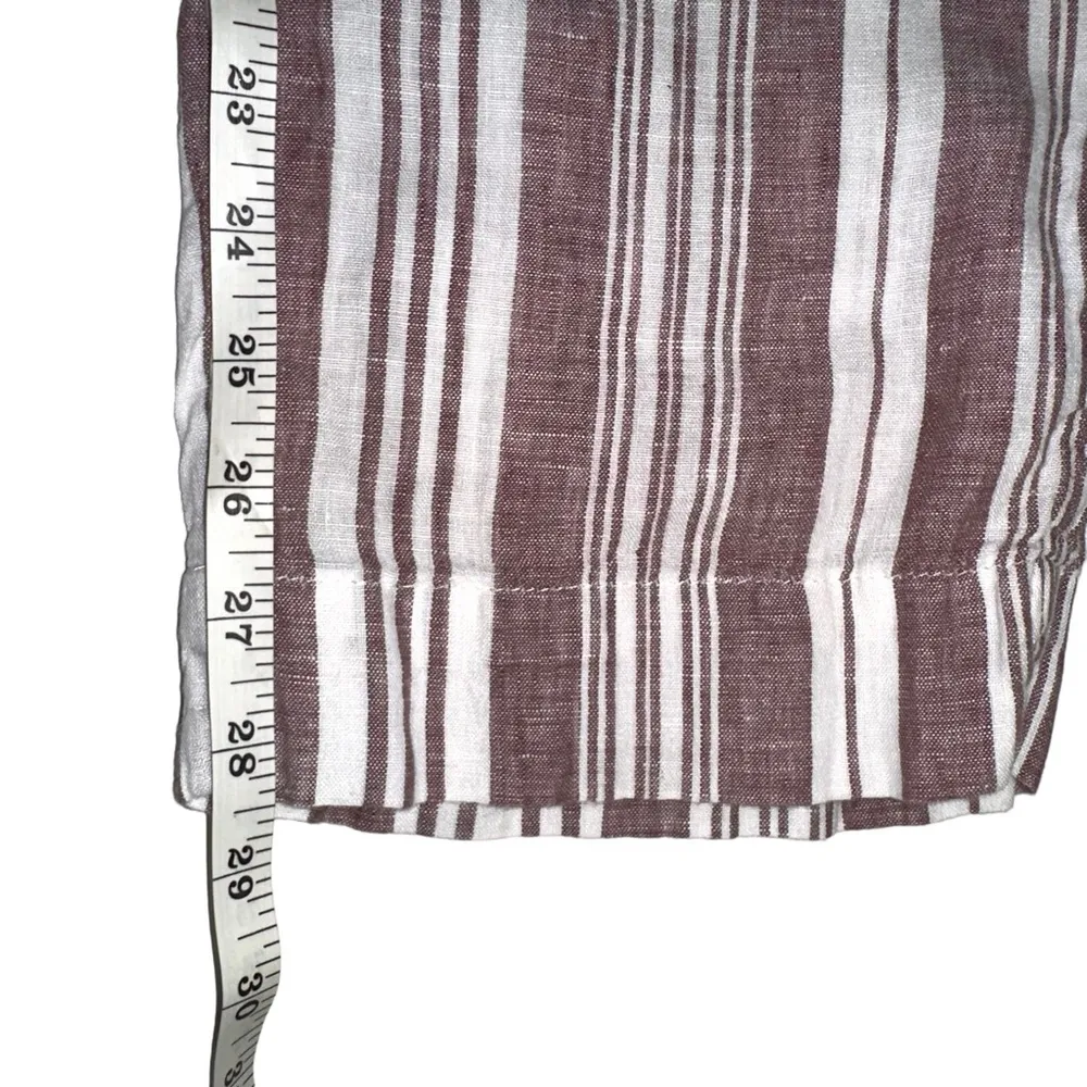 Lemlem X H&M Striped Linen Paperbag Pants SMALL - Image 7