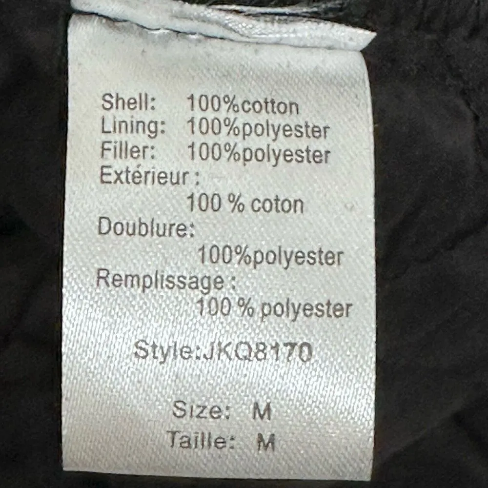 Elan  Quilted Jacket‎ Women's Size Medium Black Pockets Button Up - Image 7